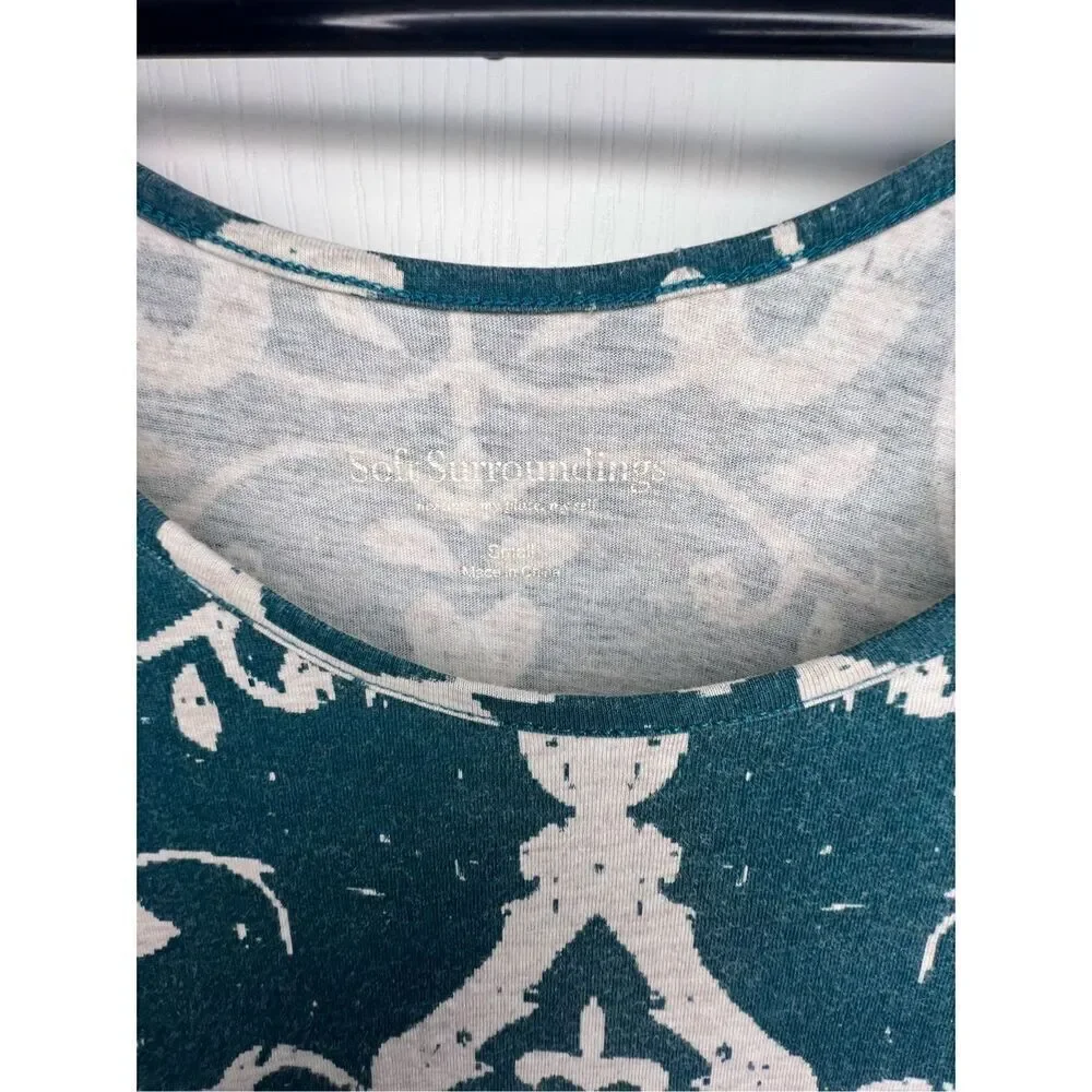 Soft Surroundings Boho Abstract Floral Pattern Tank Mini Dress